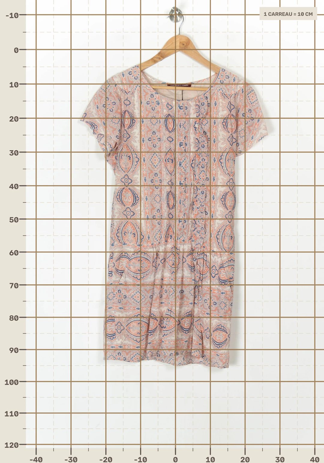 Robe Midi Rose et Bleue - Taille S/36 de la marque Comptoir des Cotonniers | PARAD98314 - Vendu par Paradigme - Image 4