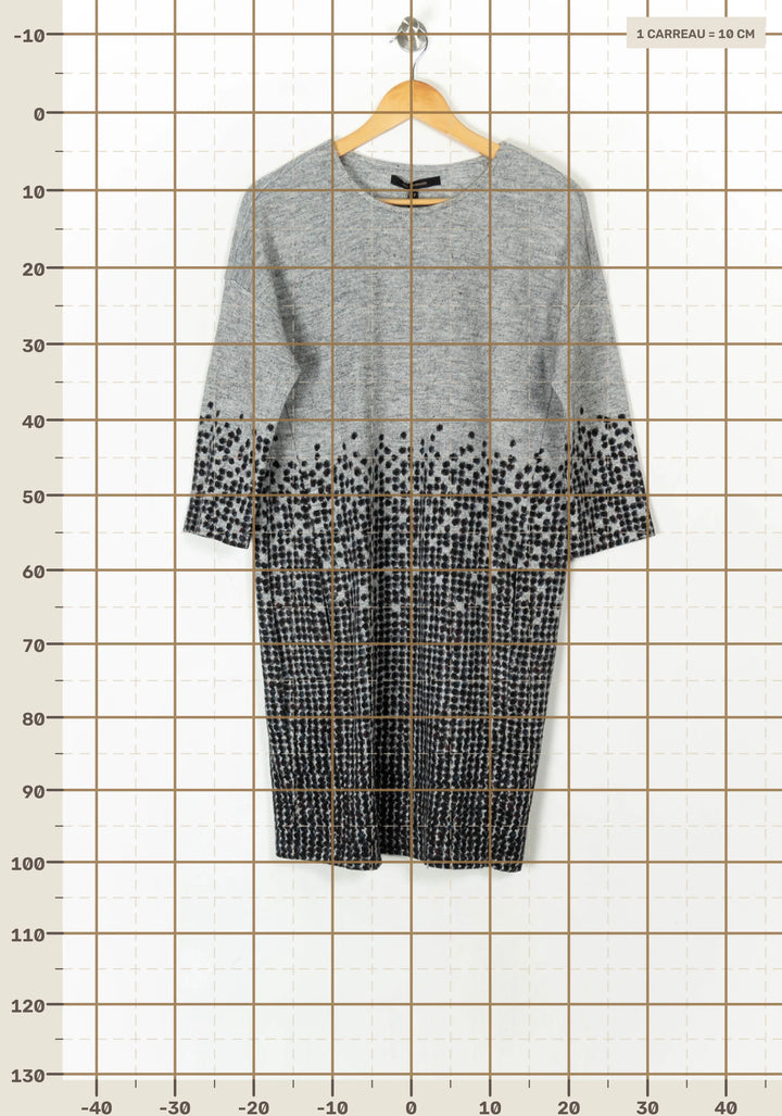 Robe Grise et Noire - Taille M/38 de la marque La Fée Maraboutée | PARAD98324 - Vendu par Paradigme - Image 4