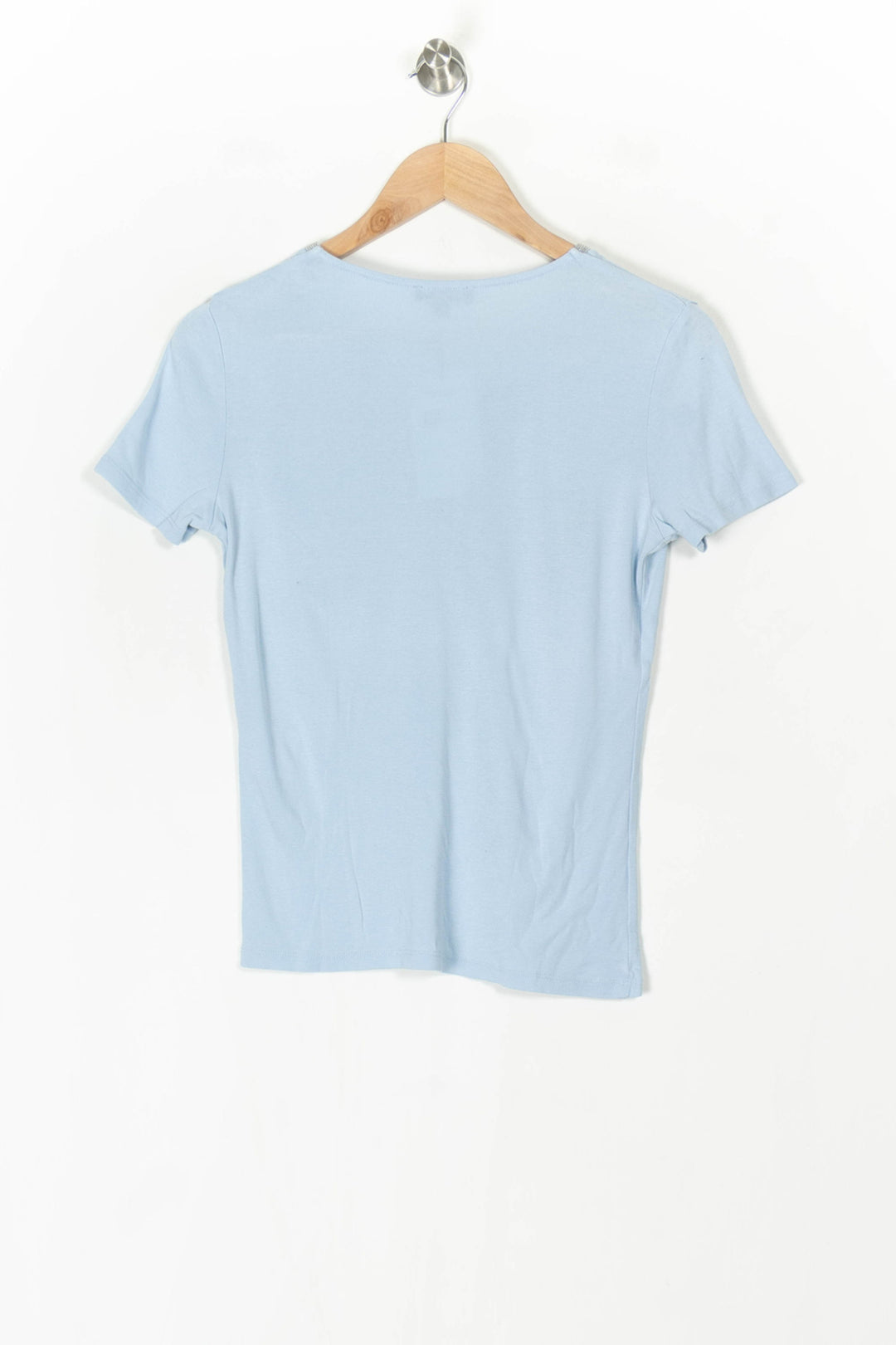 Tee-shirt à col V Bleu - Taille M/38 de la marque Maison 123 | PARAD98334 - Vendu par Paradigme - Image 5