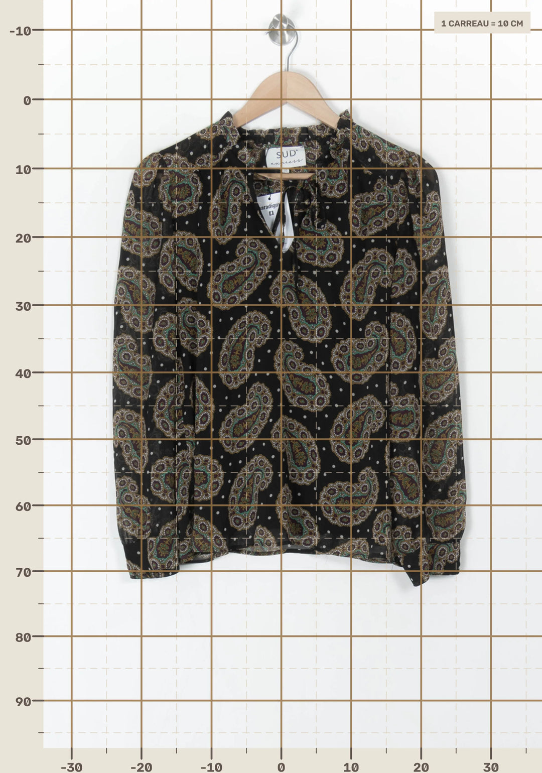 Blouse Noire - Taille XS/34 de la marque Sud express | PARAD98335 - Vendu par Paradigme - Image 4
