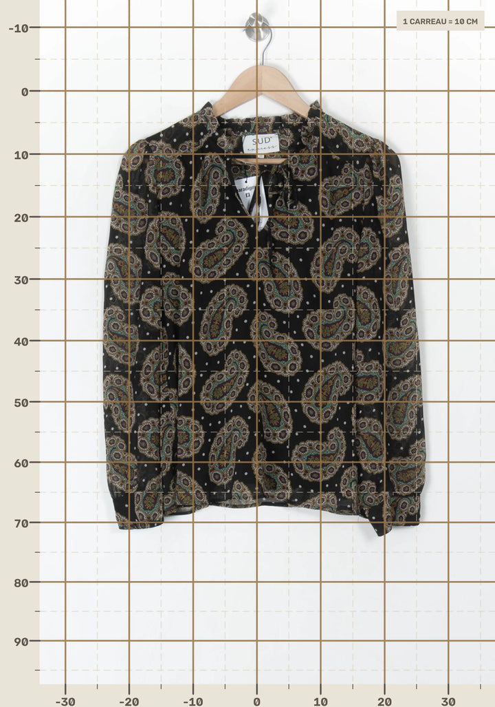 Blouse Noire - Taille XS/34 de la marque Sud express | PARAD98335 - Vendu par Paradigme - Image 4