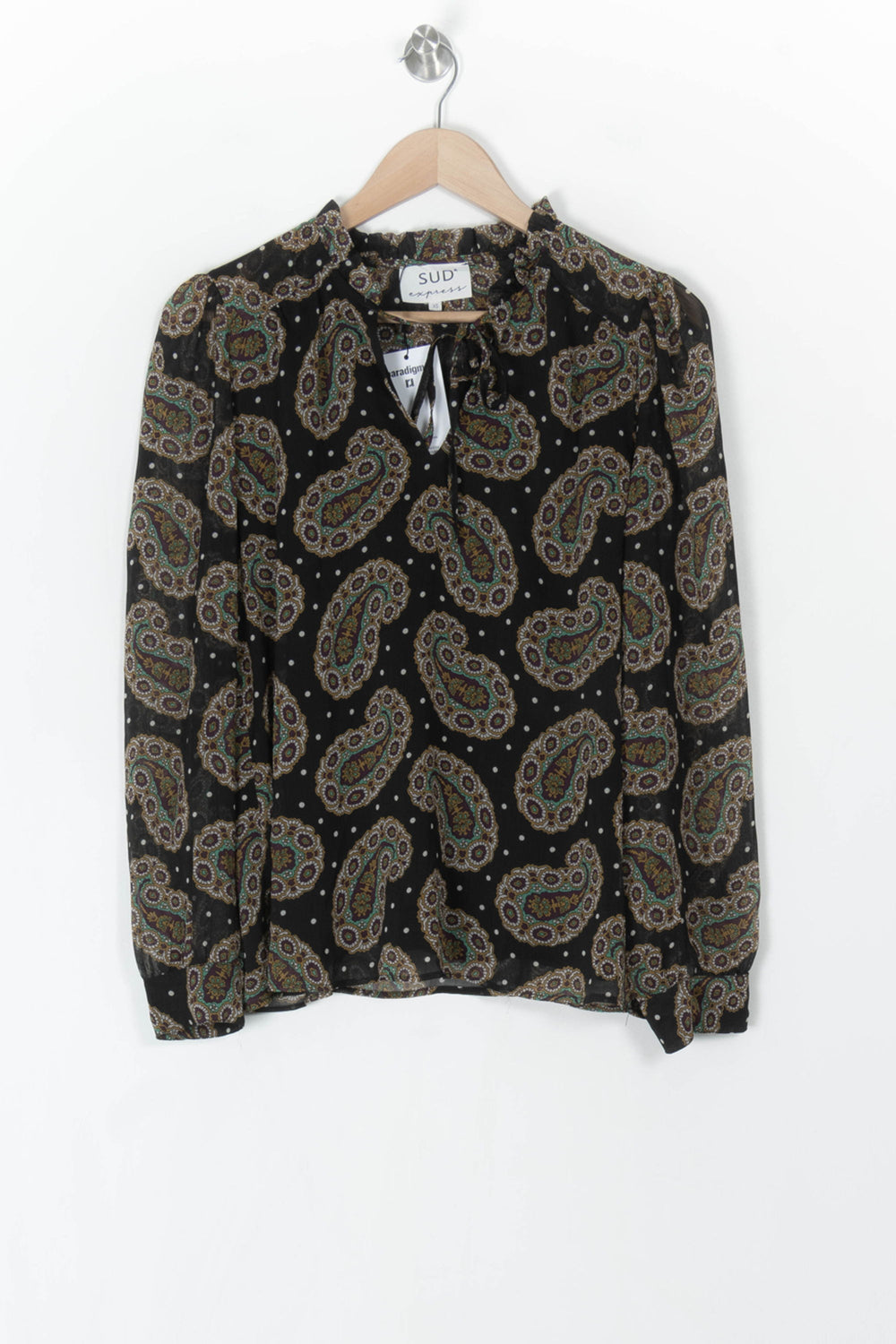 Blouse Noire - Taille XS/34 de la marque Sud express | PARAD98335 - Vendu par Paradigme - Image 2