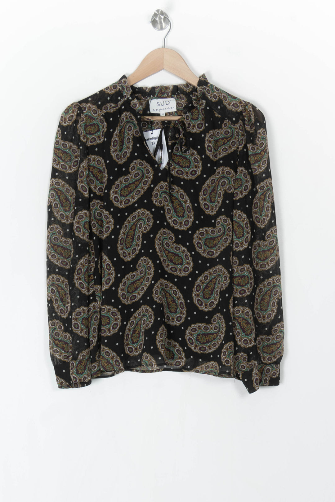 Blouse Noire - Taille XS/34 de la marque Sud express | PARAD98335 - Vendu par Paradigme - Image 2