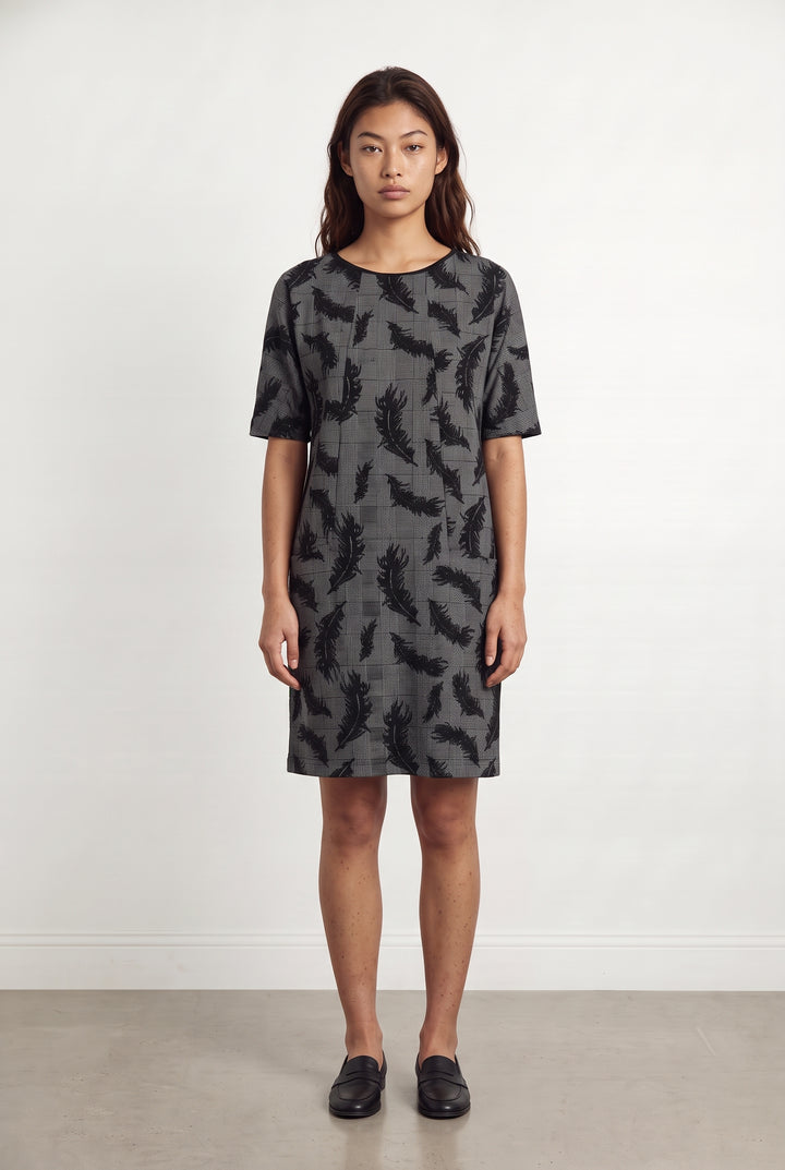 Robe Midi Noire et Grise - Taille S/36 de la marque Maison 123 | PARAD98336 - Vendu par Paradigme - Image 1