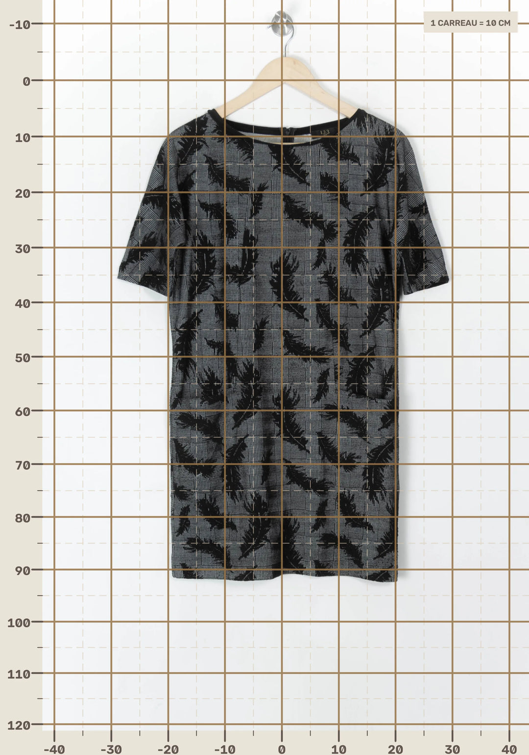 Robe Midi Noire et Grise - Taille S/36 de la marque Maison 123 | PARAD98336 - Vendu par Paradigme - Image 4