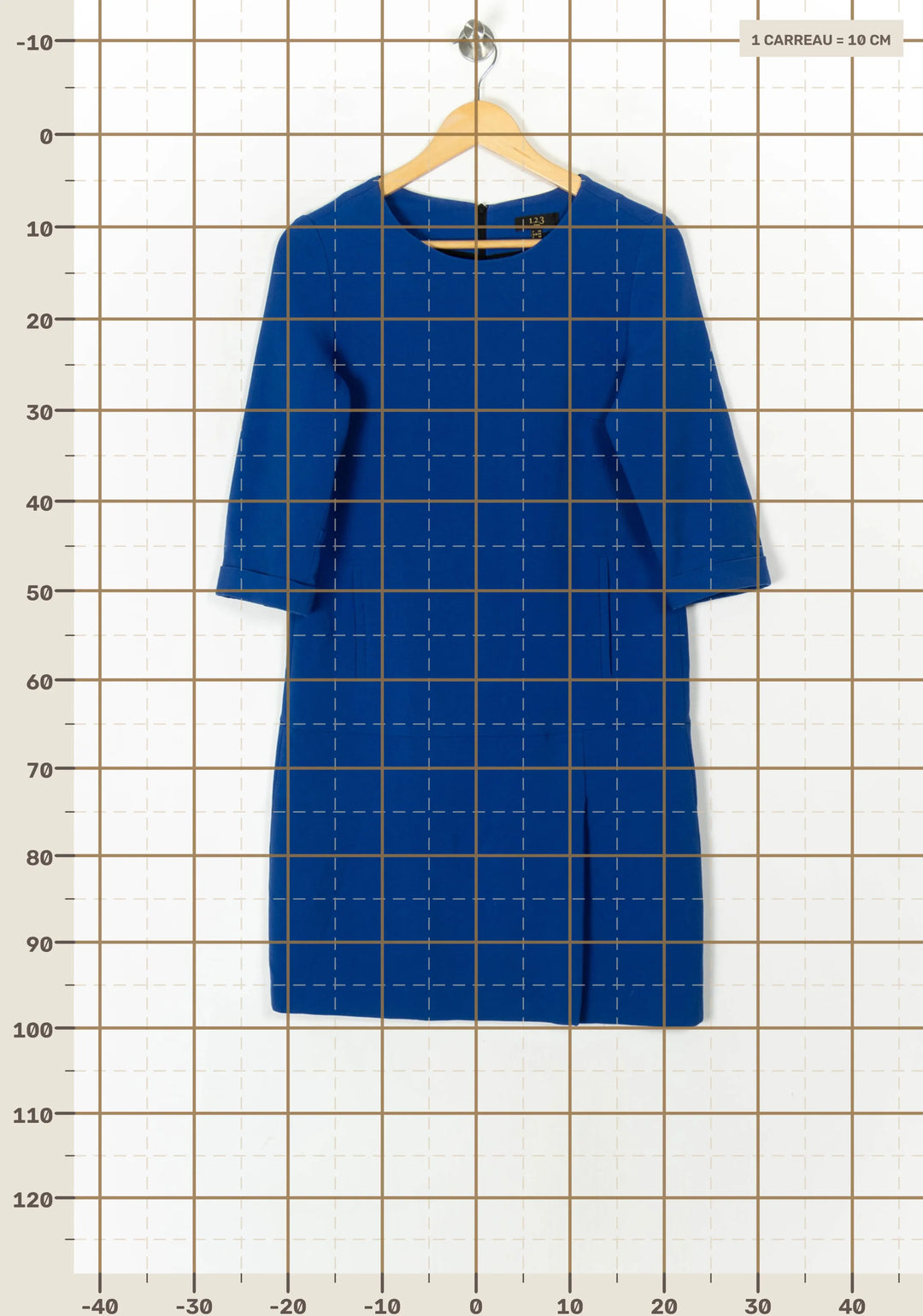 Robe Midi Bleue - Taille S/36 de la marque Maison 123 | PARAD98338 - Vendu par Paradigme - Image 4