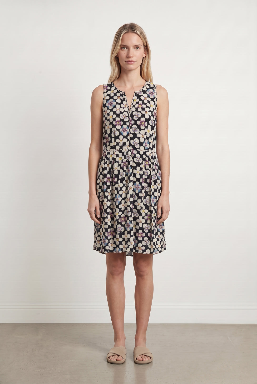 Robe Midi Noire et Blanche - Taille S/36 de la marque Sud express | PARAD98340 - Vendu par Paradigme - Image 1