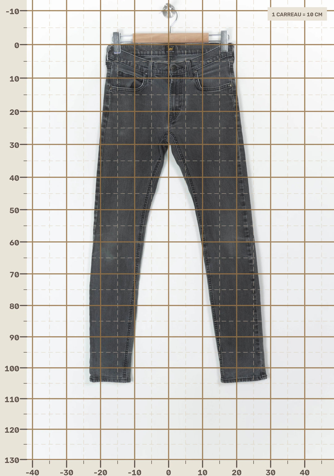 Jean Gris
 - Taille M/38 de la marque Lee | PARAD98355 - Vendu par Paradigme - Image 4