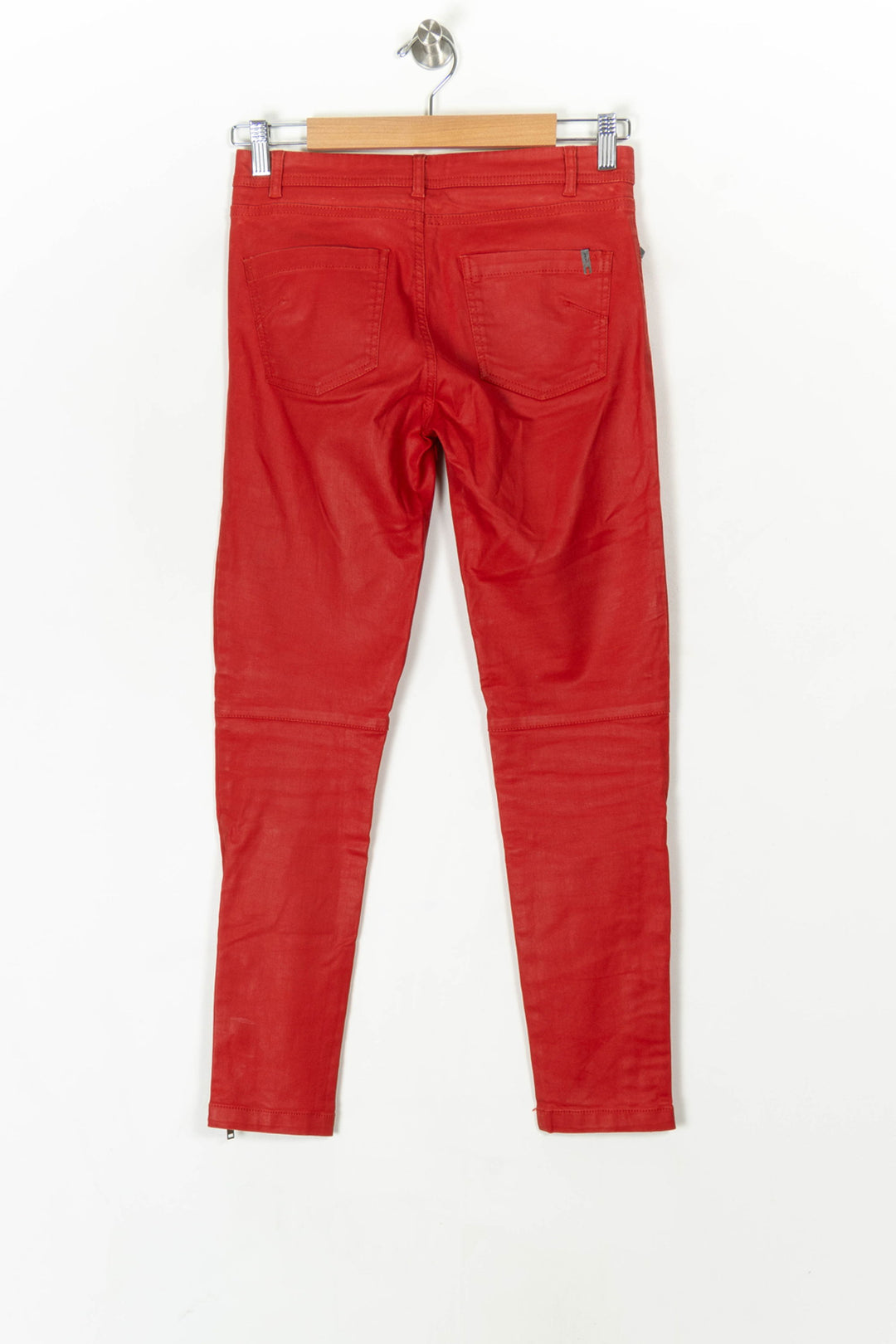 Pantalon en cuir rouge - Taille S/36 de la marque IKKS | PARAD98358 - Vendu par Paradigme - Image 5