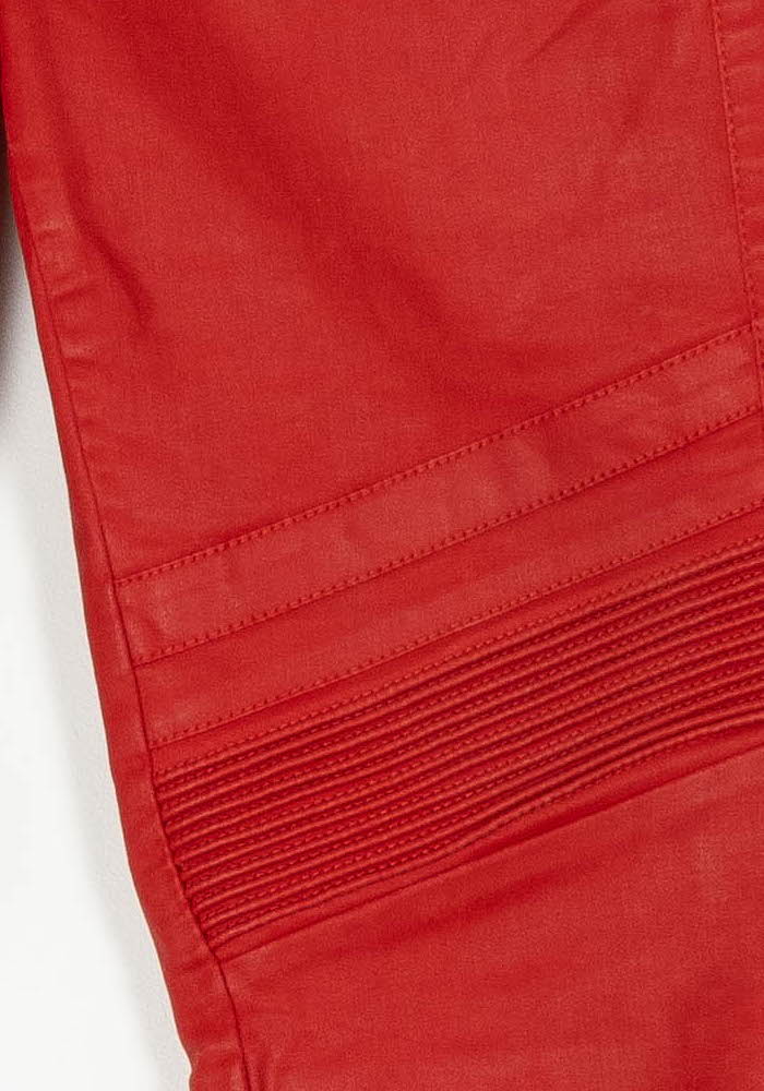 Pantalon en cuir rouge - Taille S/36 de la marque IKKS | PARAD98358 - Vendu par Paradigme - Image 3