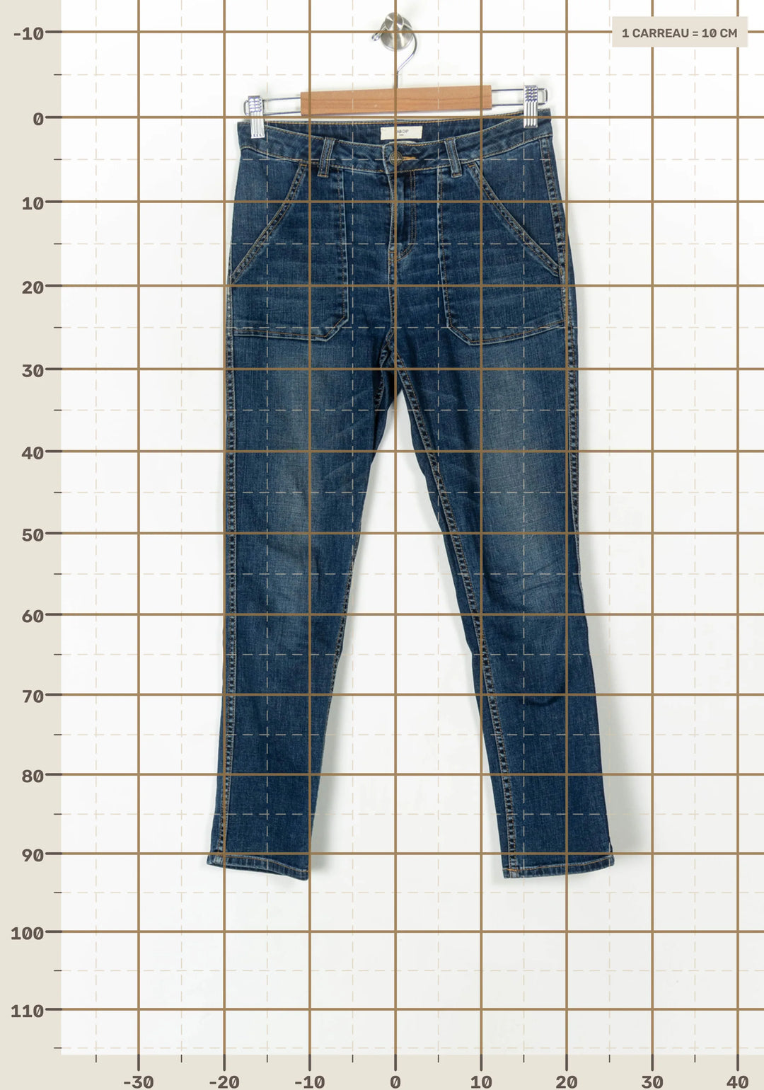Jean Droit Bleu - Taille S/36 de la marque Labdip | PARAD98359 - Vendu par Paradigme - Image 4