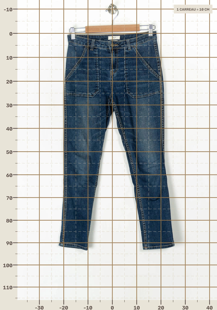 Jean Droit Bleu - Taille S/36 de la marque Labdip | PARAD98359 - Vendu par Paradigme - Image 4