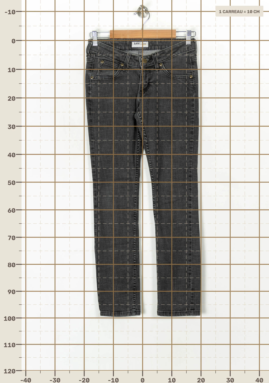 Jean Gris foncé - Taille S/36 de la marque Lee | PARAD98360 - Vendu par Paradigme - Image 4