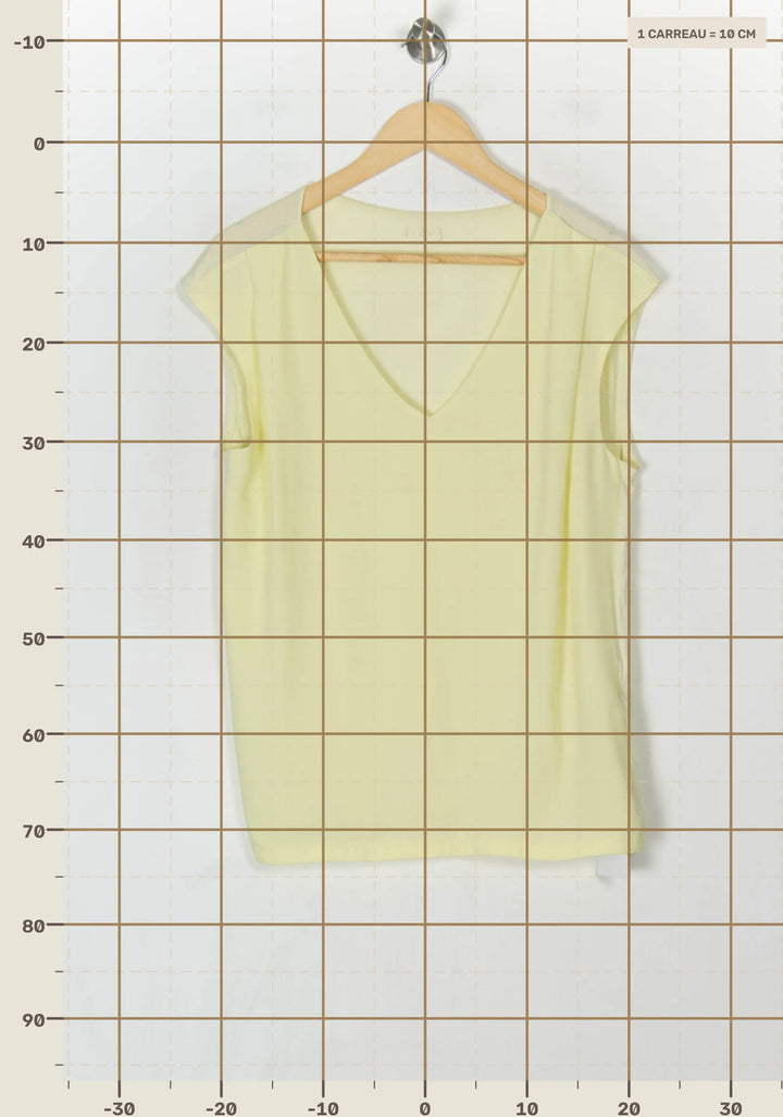 Débardeur Jaune Pâle - Taille L/40 de la marque Maison 123 | PARAD98374 - Vendu par Paradigme - Image 4