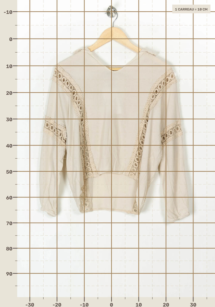 Blouse Beige - Taille L/40 de la marque La Fée Maraboutée | PARAD98379 - Vendu par Paradigme - Image 4