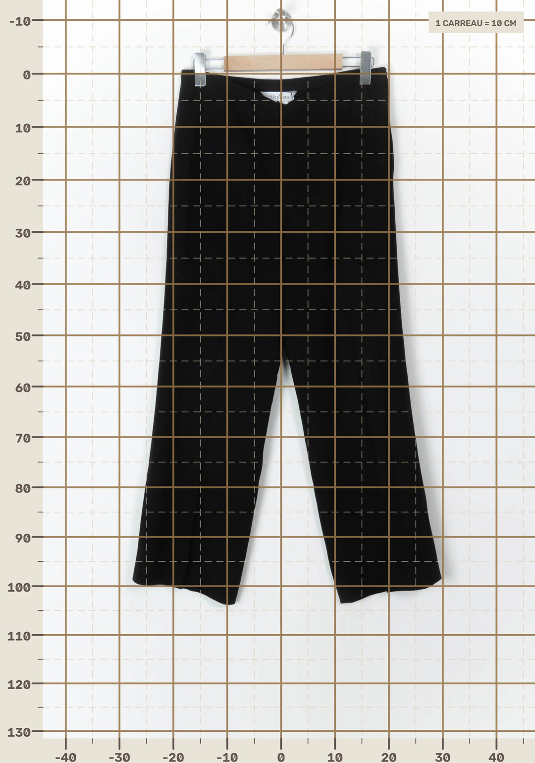 Pantalon Large Noir - Taille XL/42 de la marque Max Mara | PARAD98394 - Vendu par Paradigme - Image 4