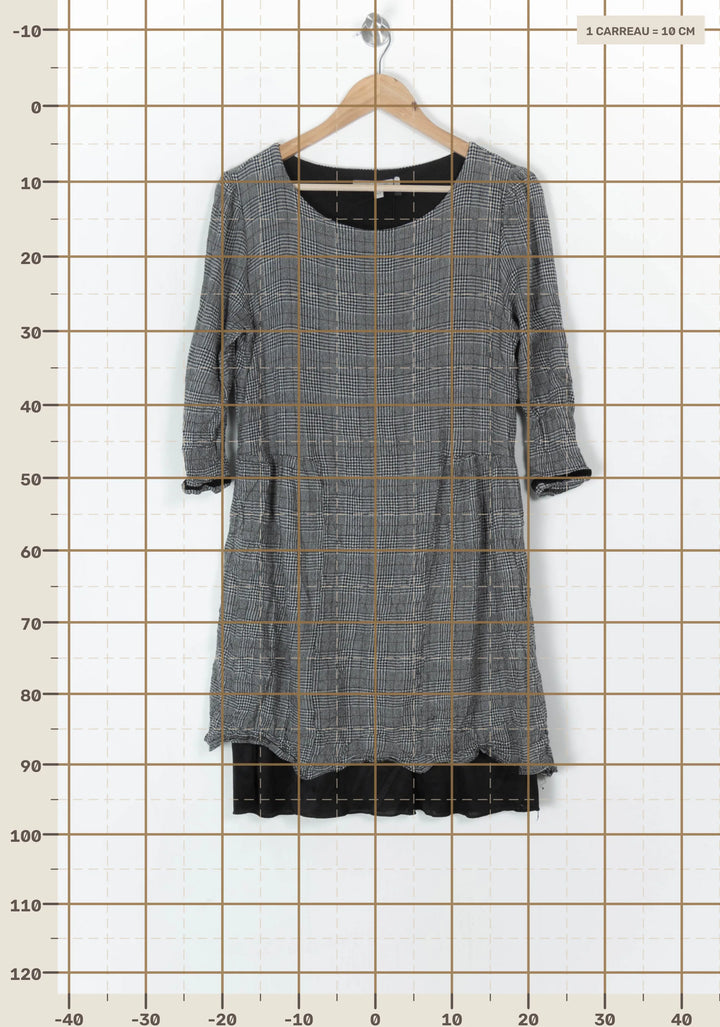 Robe Grise et Noire - Taille XL/42 de la marque La Fée Maraboutée | PARAD98399 - Vendu par Paradigme - Image 4