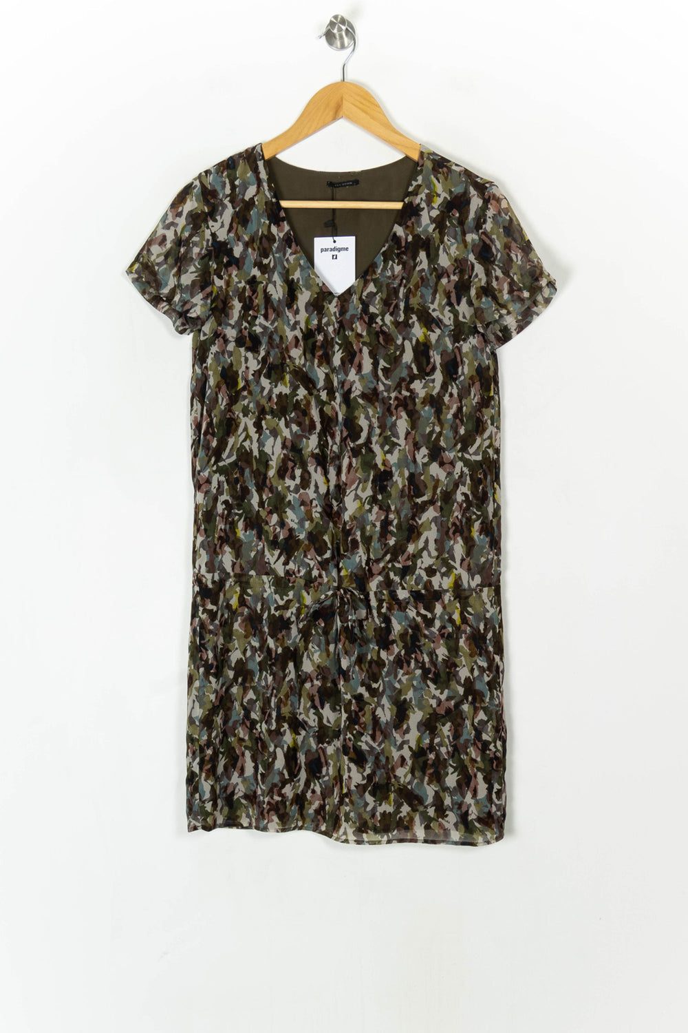 Robe Midi Verte et Marron - Taille S/36 de la marque IKKS | PARAD98400 - Vendu par Paradigme - Image 2