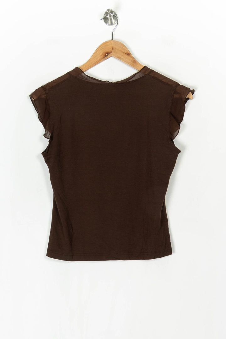 Top Marron - Taille L/40 de la marque Gerard Darel | PARAD98403 - Vendu par Paradigme - Image 5