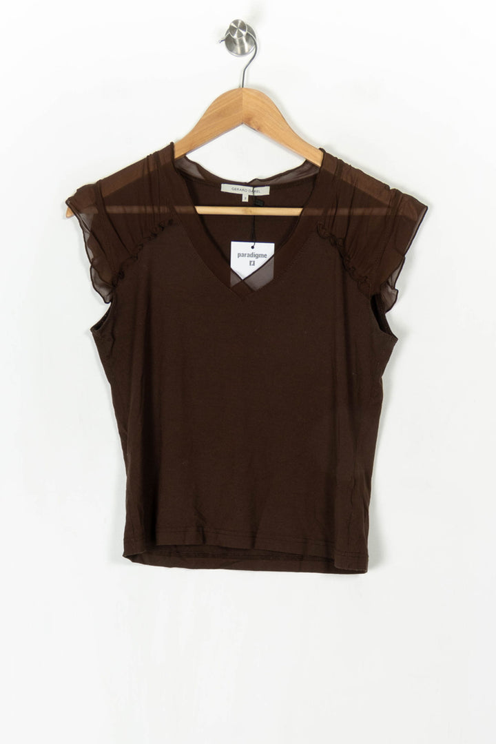 Top Marron - Taille L/40 de la marque Gerard Darel | PARAD98403 - Vendu par Paradigme - Image 2