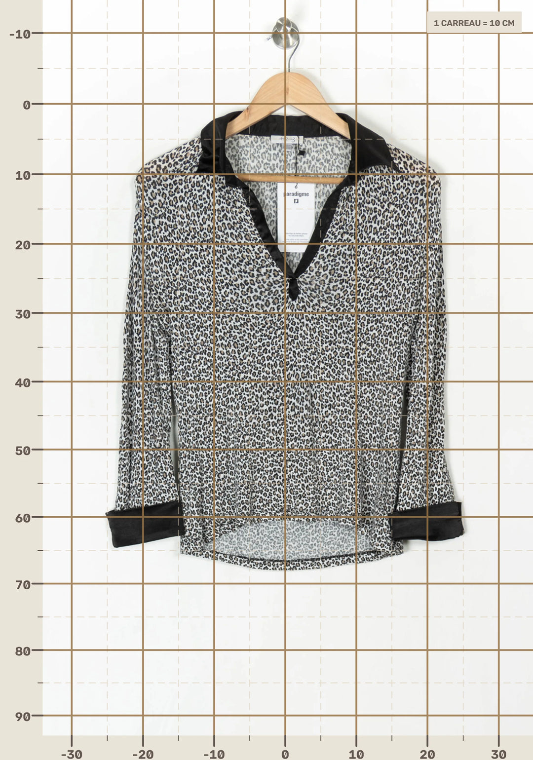 Blouse Beige et Noire - Taille M/38 de la marque Maison 123 | PARAD98405 - Vendu par Paradigme - Image 4