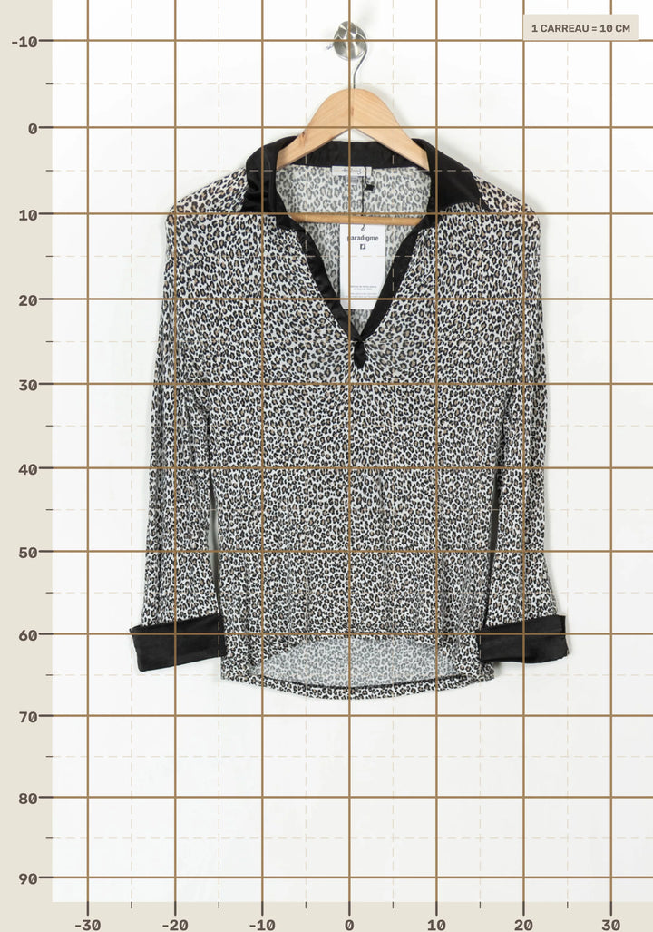 Blouse Beige et Noire - Taille M/38 de la marque Maison 123 | PARAD98405 - Vendu par Paradigme - Image 4