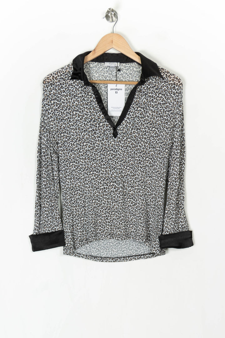 Blouse Beige et Noire - Taille M/38 de la marque Maison 123 | PARAD98405 - Vendu par Paradigme - Image 2