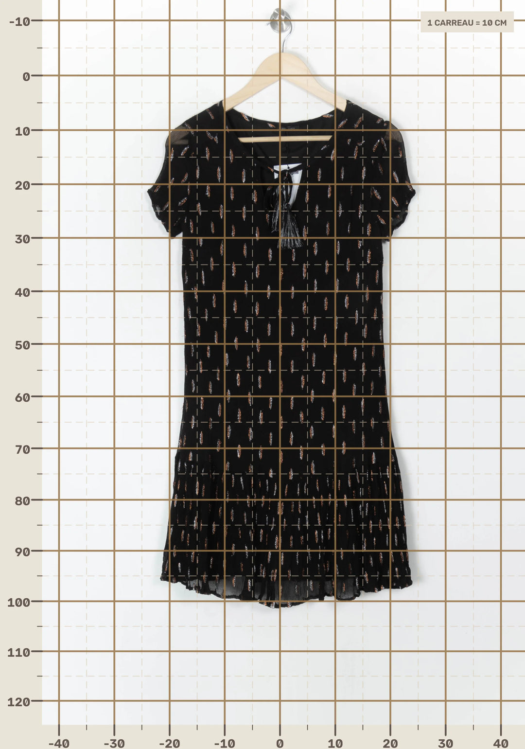 Robe Courte Noire - Taille S/36 de la marque IKKS | PARAD98407 - Vendu par Paradigme - Image 4