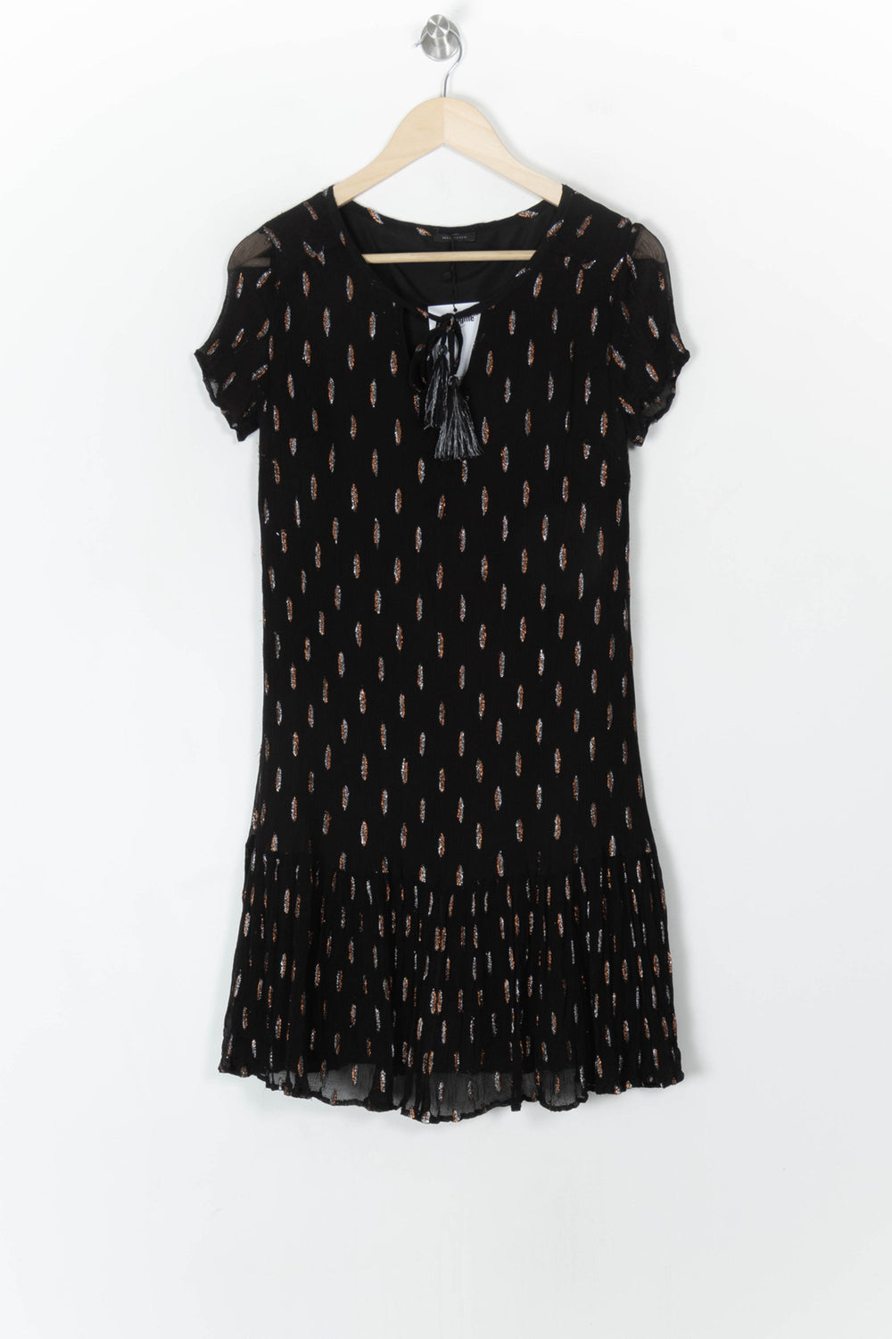 Robe Courte Noire - Taille S/36 de la marque IKKS | PARAD98407 - Vendu par Paradigme - Image 2