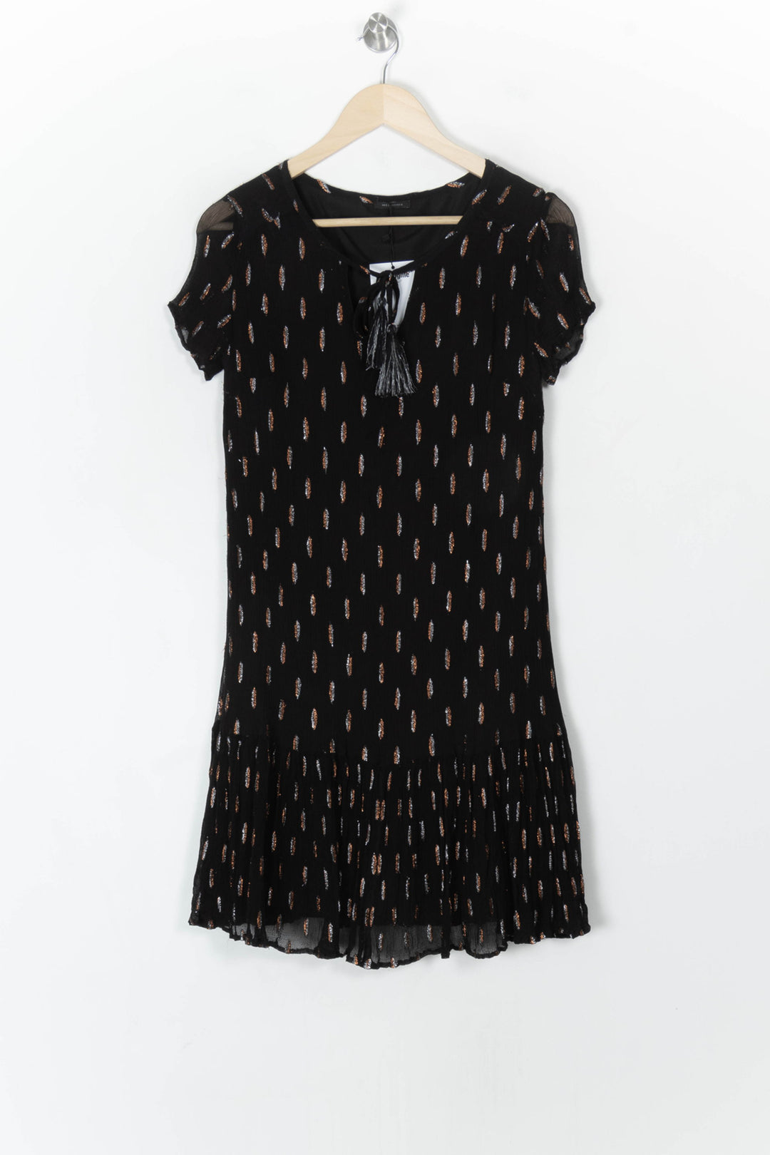 Robe Courte Noire - Taille S/36 de la marque IKKS | PARAD98407 - Vendu par Paradigme - Image 2