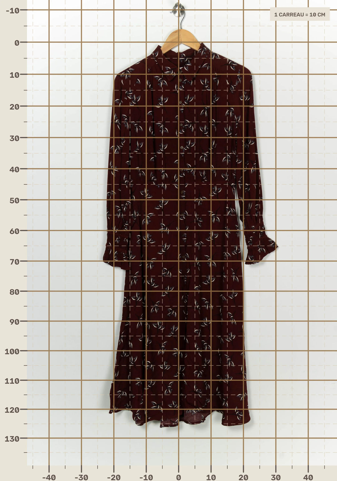 Robe Chemise Bordeaux - Taille M/38 de la marque ba&amp;sh | PARAD98433 - Vendu par Paradigme - Image 4