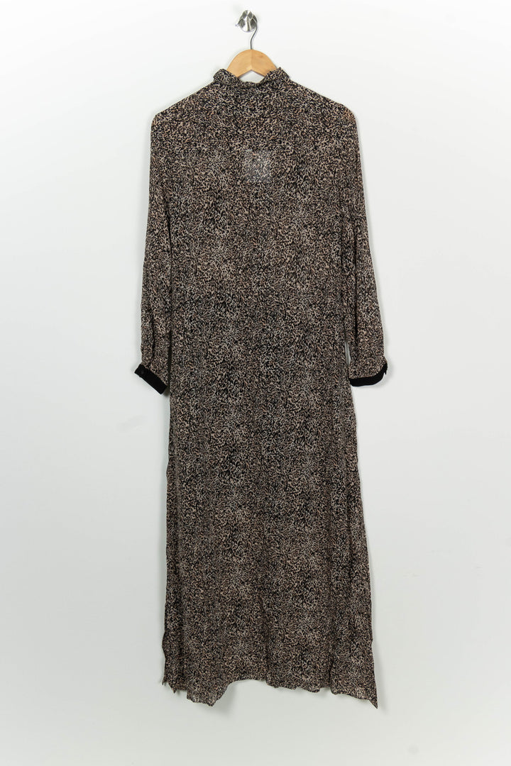Robe Longue Marron et Noire - Taille M/38 de la marque IKKS | PARAD98435 - Vendu par Paradigme - Image 5