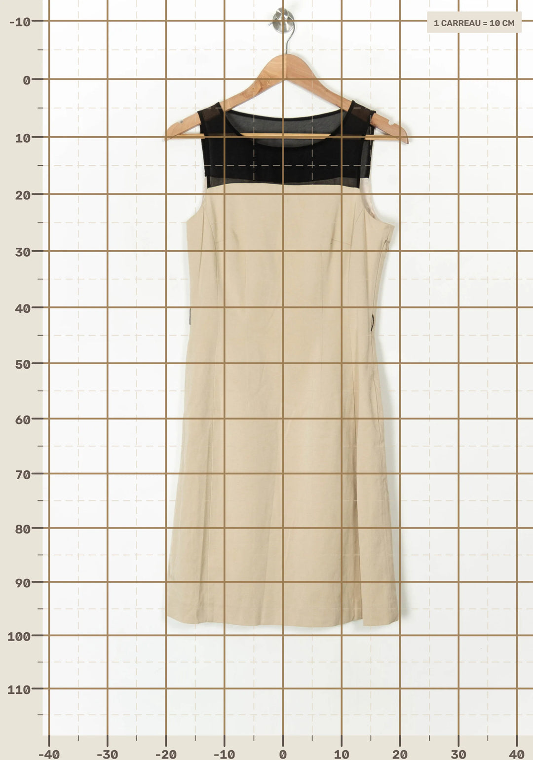 Robe Midi Beige et Noire - Taille S/36 de la marque Maison 123 | PARAD98456 - Vendu par Paradigme - Image 4