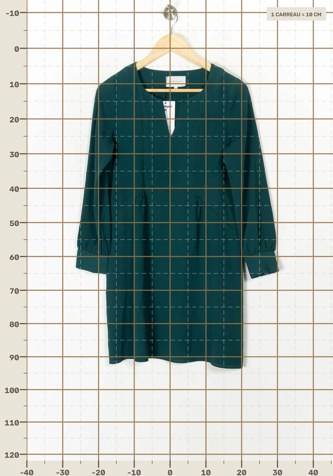 Robe Midi Verte - Taille XS/34 de la marque Sud express | PARAD98458 - Vendu par Paradigme - Image 4