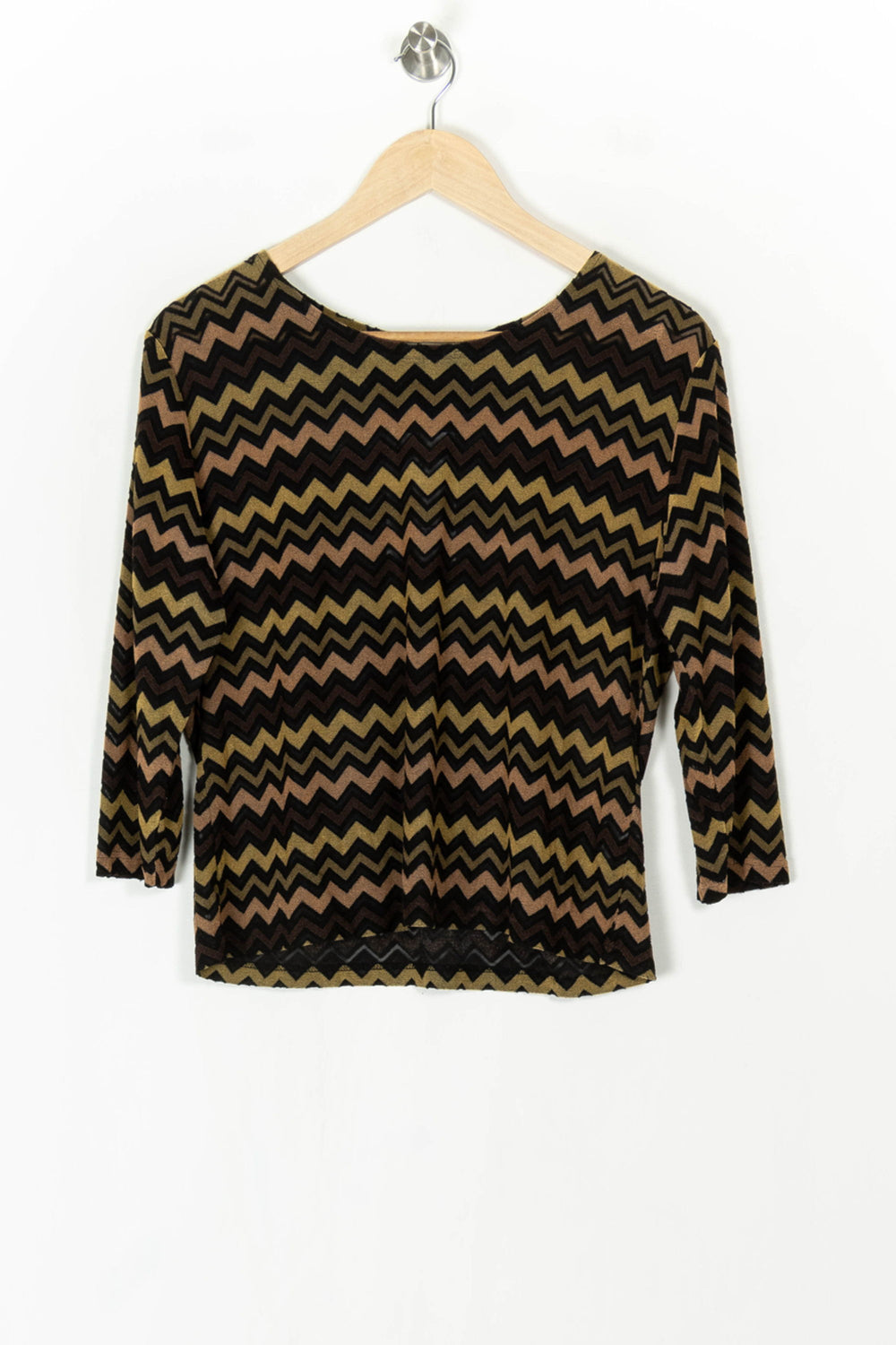 Haut à Manches Longues Marron et Noir - Taille XL/42 de la marque Maison 123 | PARAD98461 - Vendu par Paradigme - Image 2