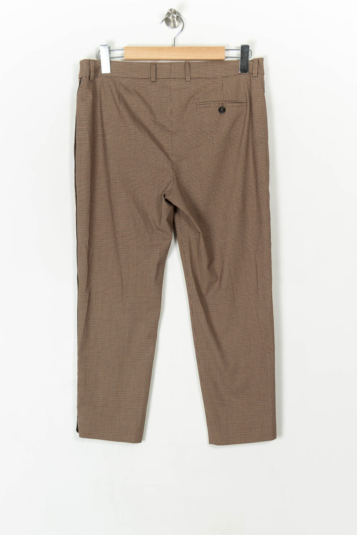 Pantalon De Tailleur À Carreaux Marron - Taille XL/42 de la marque Maison 123 | PARAD98466 - Vendu par Paradigme - Image 5