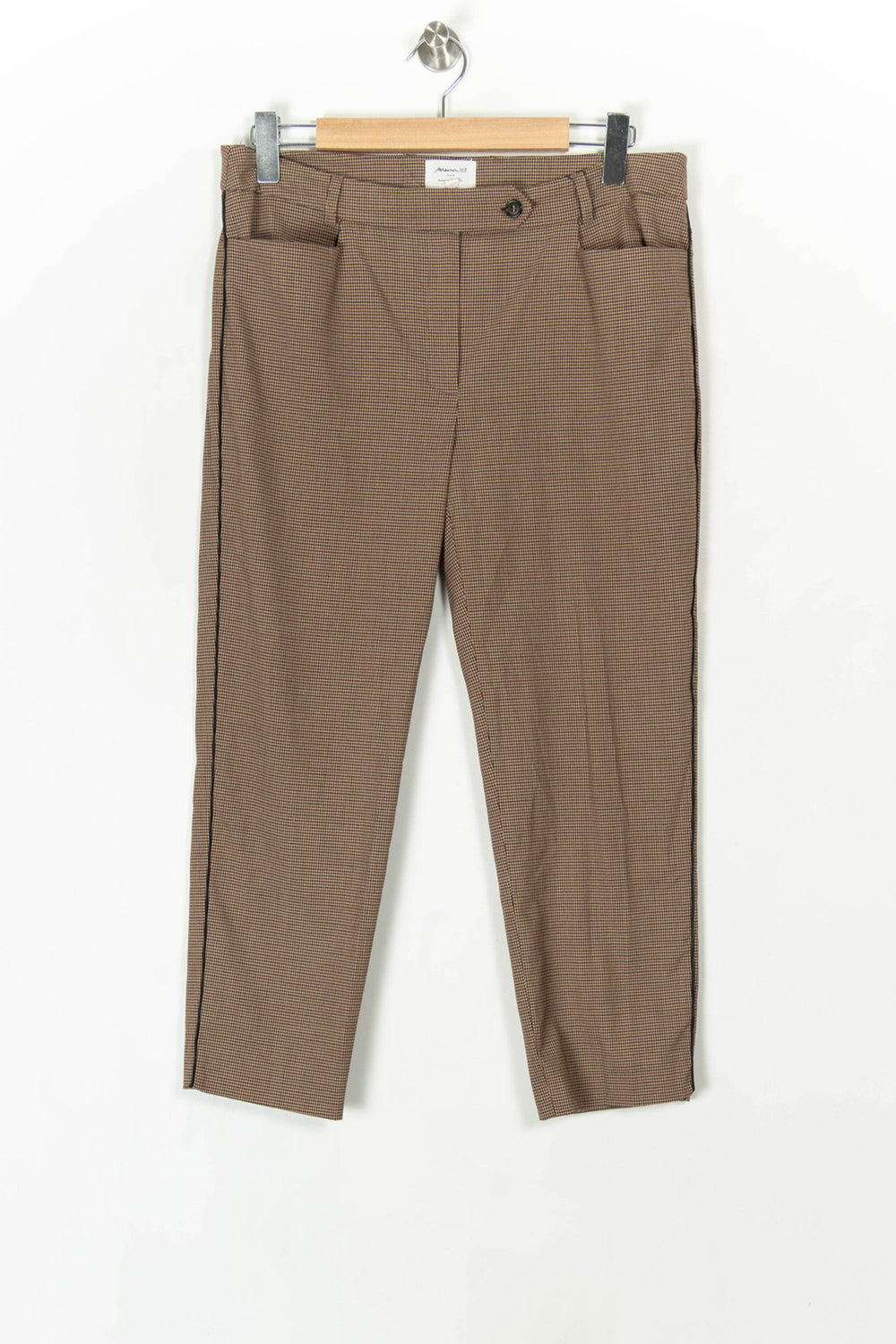 Pantalon De Tailleur À Carreaux Marron - Taille XL/42 de la marque Maison 123 | PARAD98466 - Vendu par Paradigme - Image 2