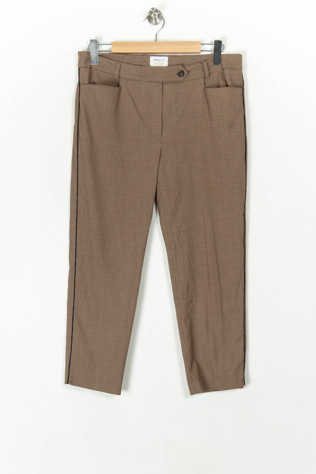 Pantalon De Tailleur À Carreaux Marron - Taille XL/42 de la marque Maison 123 | PARAD98466 - Vendu par Paradigme - Image 2