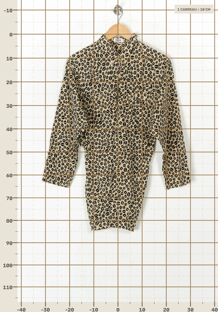 Chemise Beige et Noire - Taille S/36 de la marque Rodier | PARAD98469 - Vendu par Paradigme - Image 4