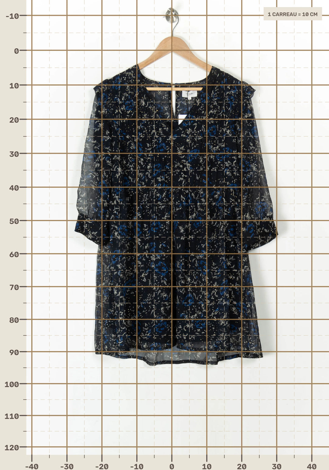 Robe Midi Noire et Bleue - Taille L/40 de la marque Grace &amp; Mila | PARAD98471 - Vendu par Paradigme - Image 4