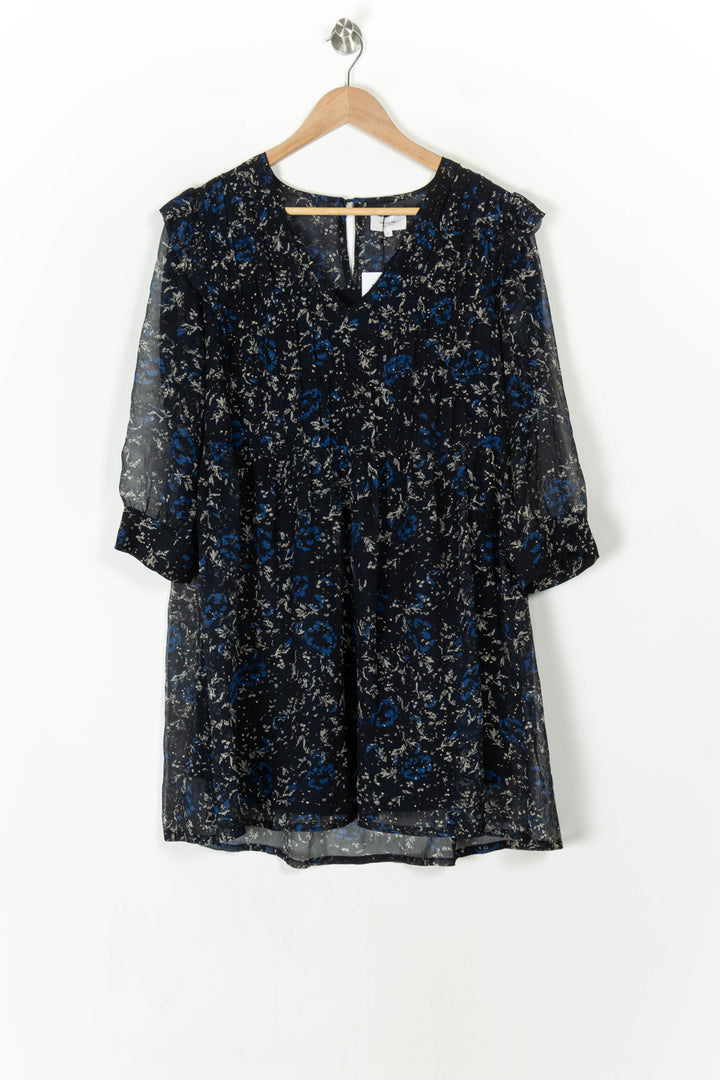 Robe Midi Noire et Bleue - Taille L/40 de la marque Grace &amp; Mila | PARAD98471 - Vendu par Paradigme - Image 2