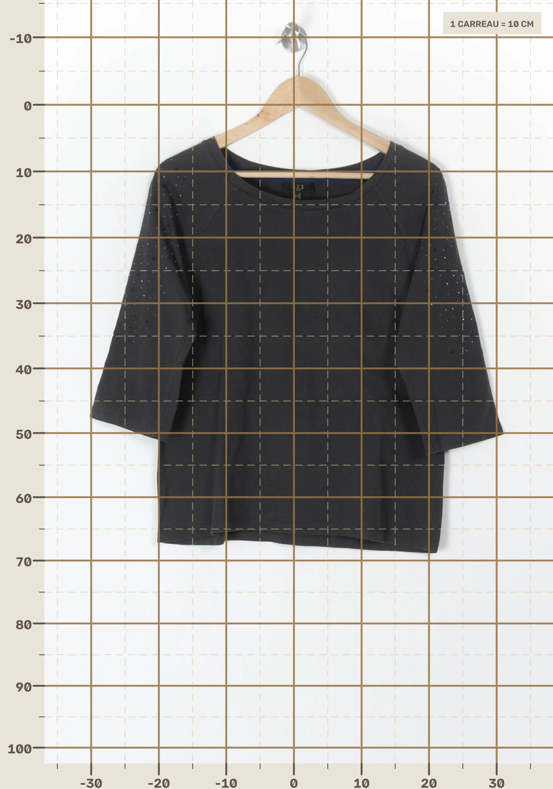Tee-Shirt Noir - Taille XXL/44 de la marque Maison 123 | PARAD98474 - Vendu par Paradigme - Image 4