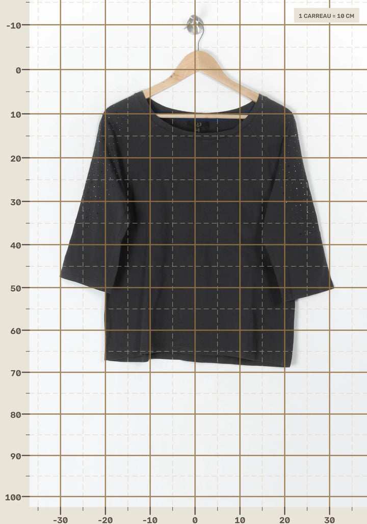 Tee-Shirt Noir - Taille XXL/44 de la marque Maison 123 | PARAD98474 - Vendu par Paradigme - Image 4