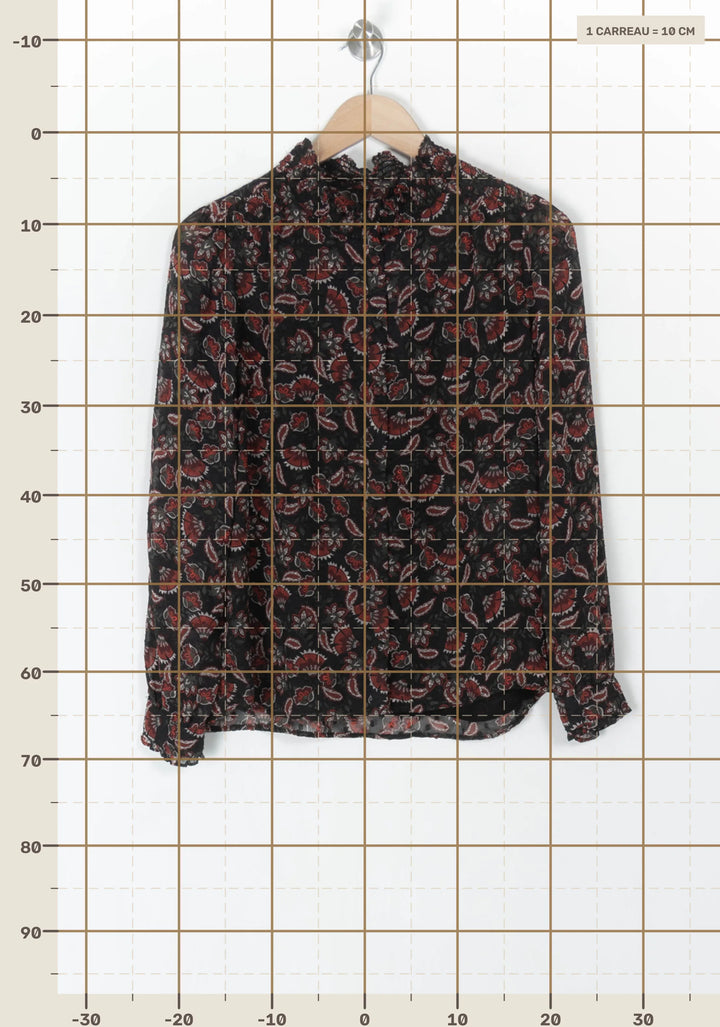 Blouse Noire et Rouge - Taille L/40 de la marque Maison 123 | PARAD98475 - Vendu par Paradigme - Image 4