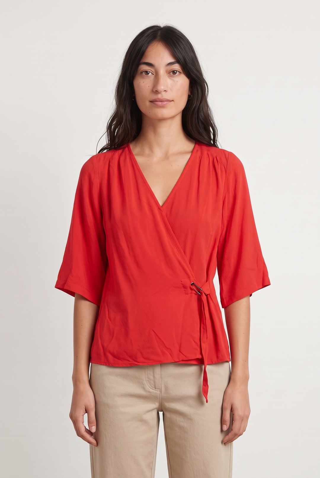 Blouse Portefeuille Rouge - Taille S/36 de la marque Comptoir des Cotonniers | PARAD98476 - Vendu par Paradigme - Image 1