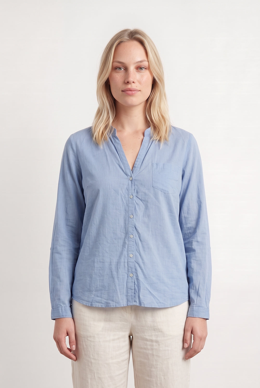 Chemise Bleu Clair - Taille L/40 de la marque Caroll | PARAD98483 - Vendu par Paradigme - Image 1