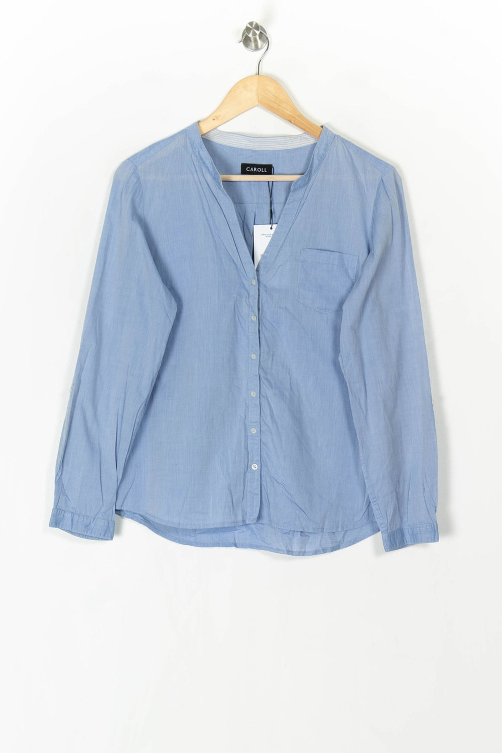 Chemise Bleu Clair - Taille L/40 de la marque Caroll | PARAD98483 - Vendu par Paradigme - Image 2