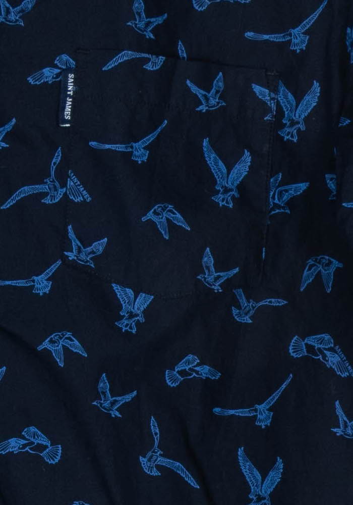 Chemise Bleue et Noire - Taille L/40 de la marque Saint James | PARAD98501 - Vendu par Paradigme - Image 3