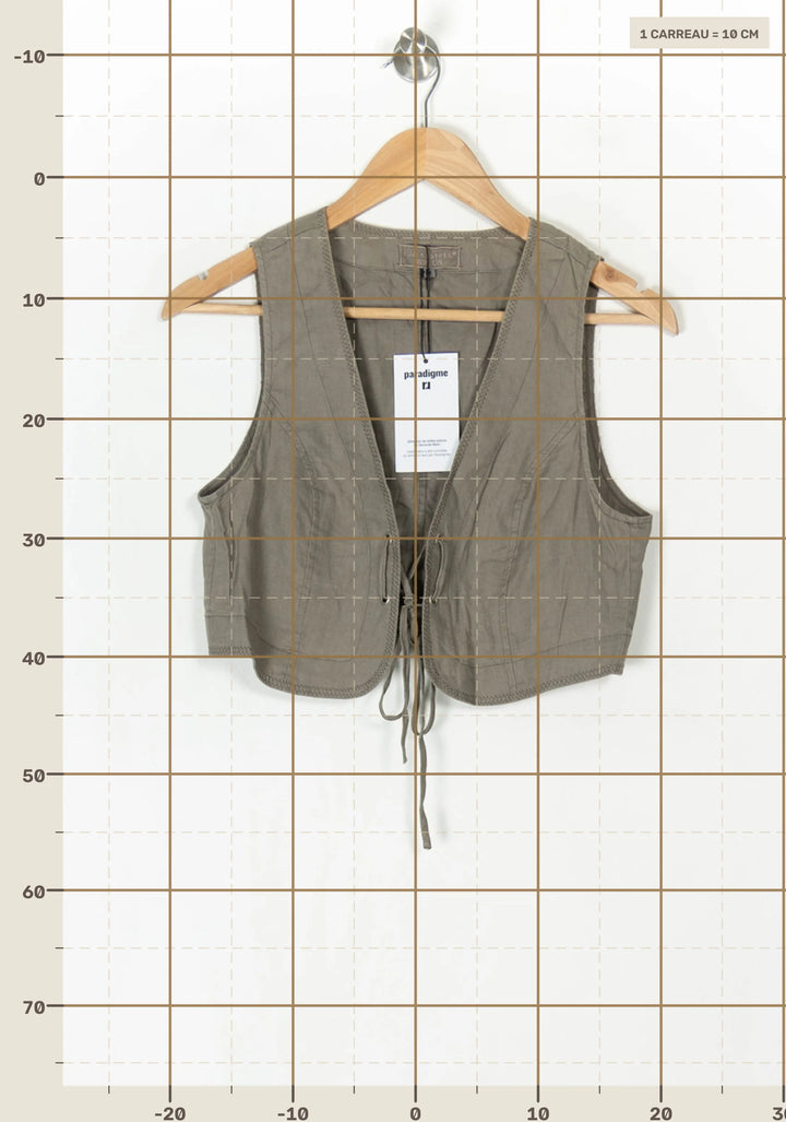 Gilet Sans Manches Marron - Taille M/38 de la marque Sud express | PARAD98502 - Vendu par Paradigme - Image 4