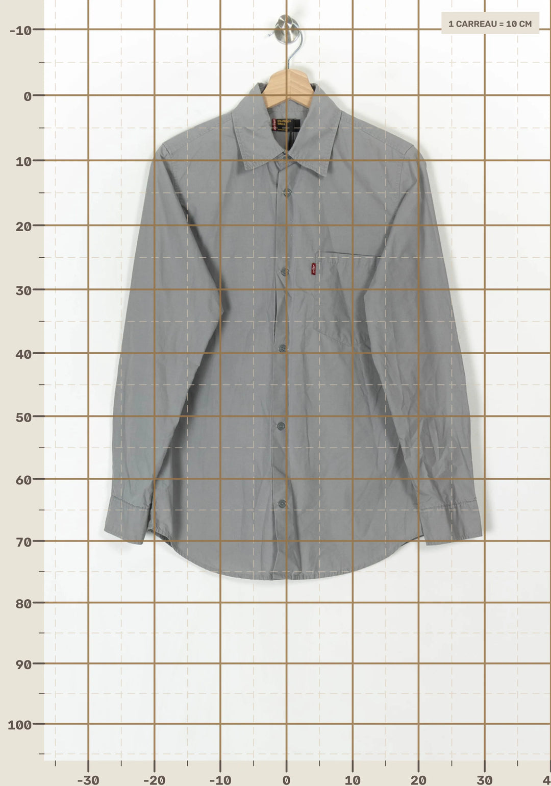 Chemise Grise - Taille S/36 de la marque Levi&